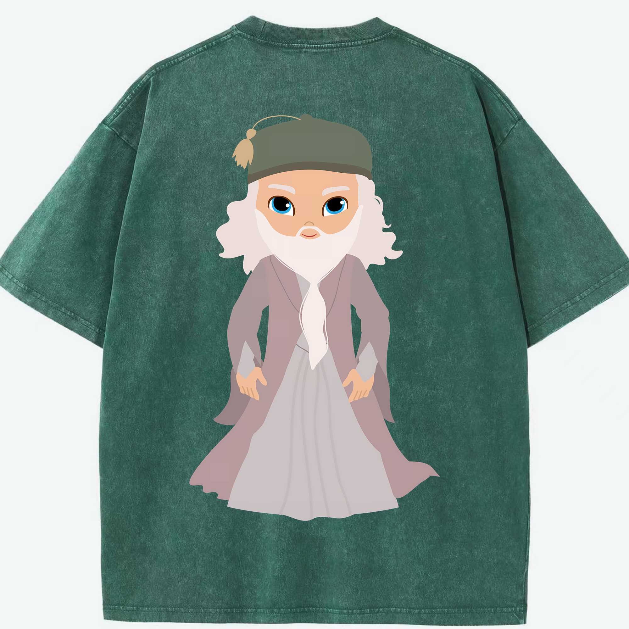 （画像用） Harry Potter ハリー・ポッターシリーズ 綿100% ヴィンテージ風 半袖Tシャツ（背面プリント）